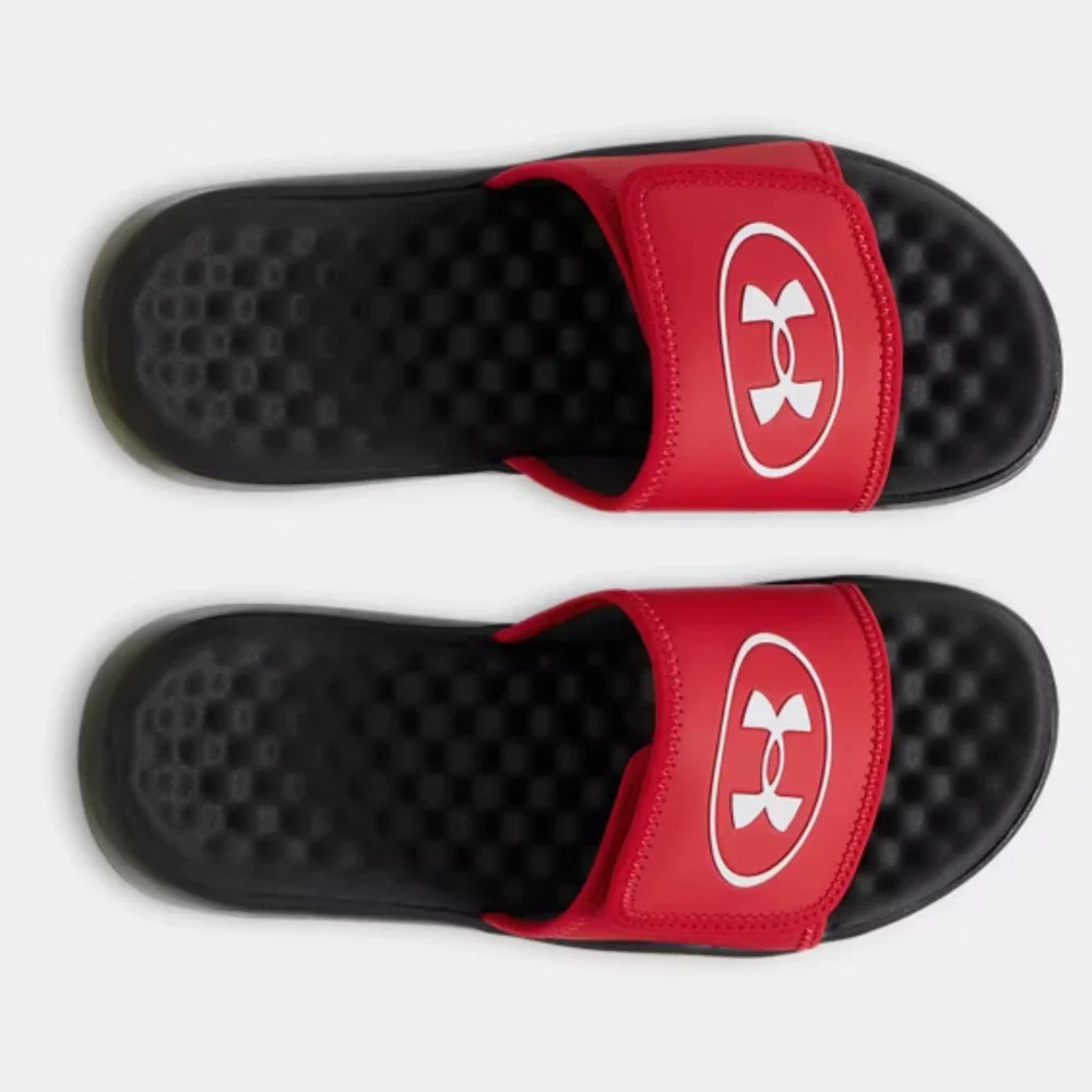 Under Armour Ignite Pro 8 6000337-600 Sandals Men's 10 Red Slip-On Slide JAX1994